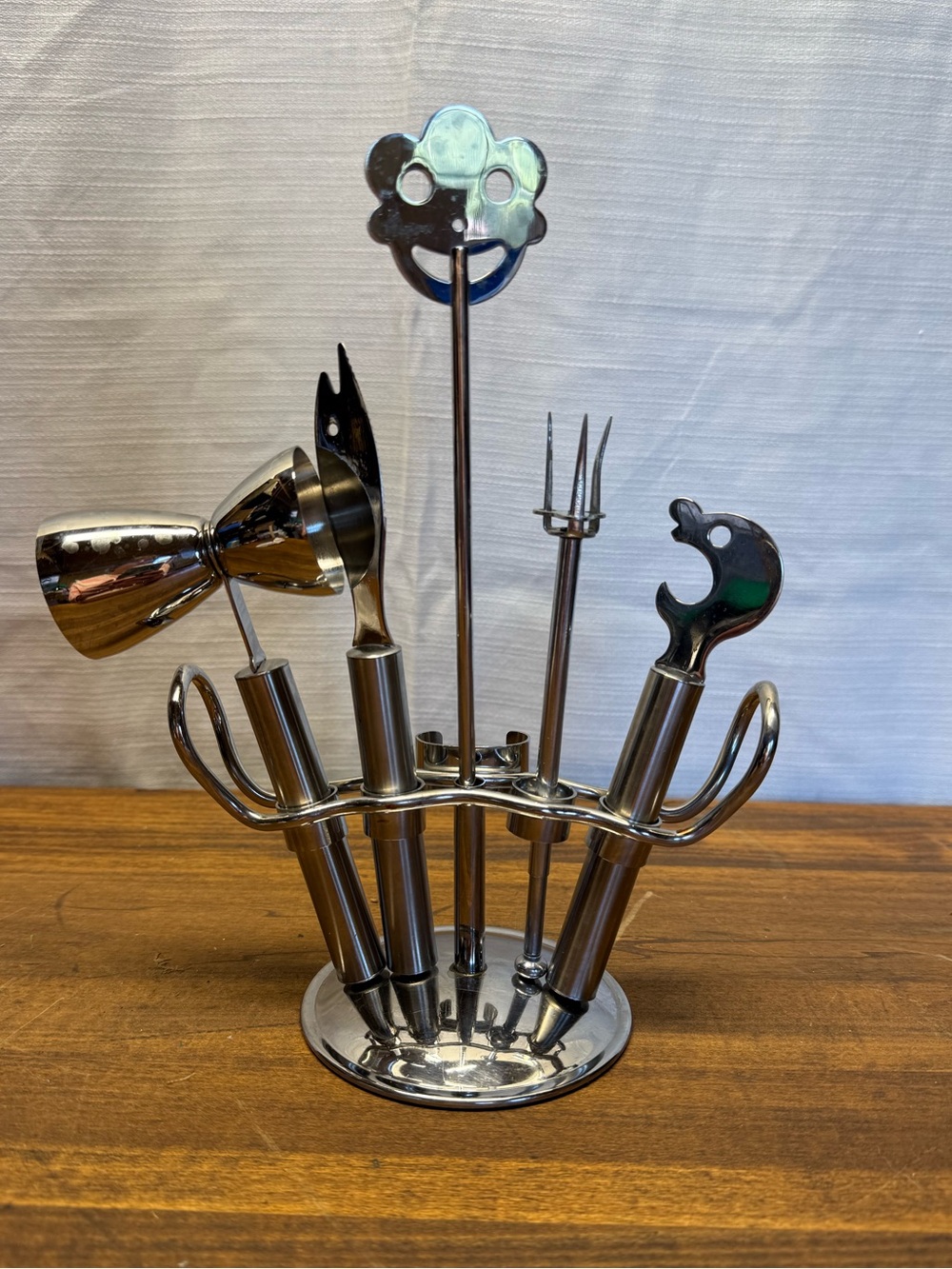 Vintage WMF Faces Stainless Steel Bar Tool Set Matteo Thun Designer Retro